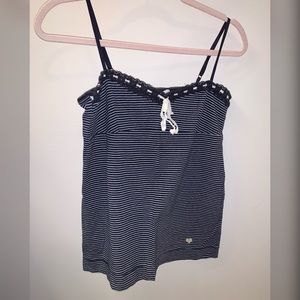 Navy Blue and white striped Cami